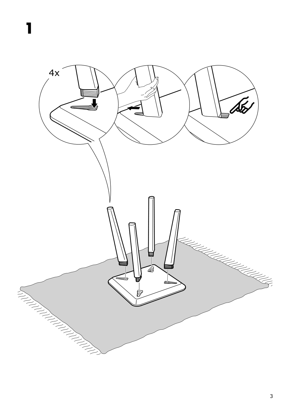 Assembly instructions for IKEA Lisabo side table ash veneer | Page 3 - IKEA LISABO side table 102.976.56