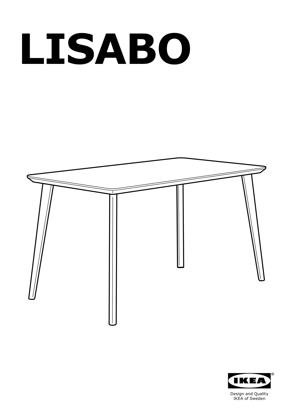 Assembly instructions for IKEA Lisabo table ash veneer | Page 1 - IKEA LISABO / LISABO table and 4 chairs 893.855.32