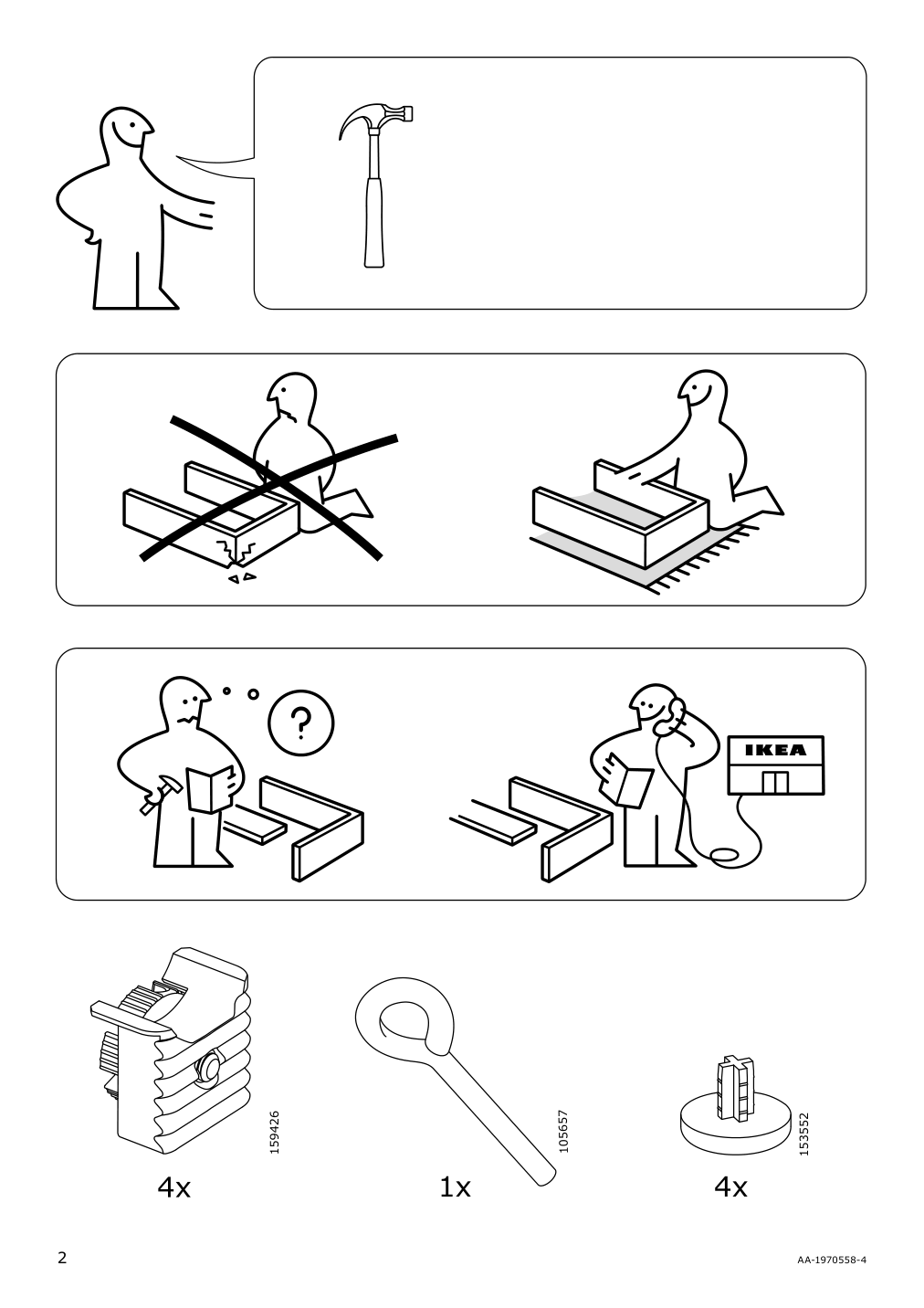 Assembly instructions for IKEA Lisabo table ash veneer | Page 2 - IKEA LISABO / LISABO table and 4 chairs 893.855.32