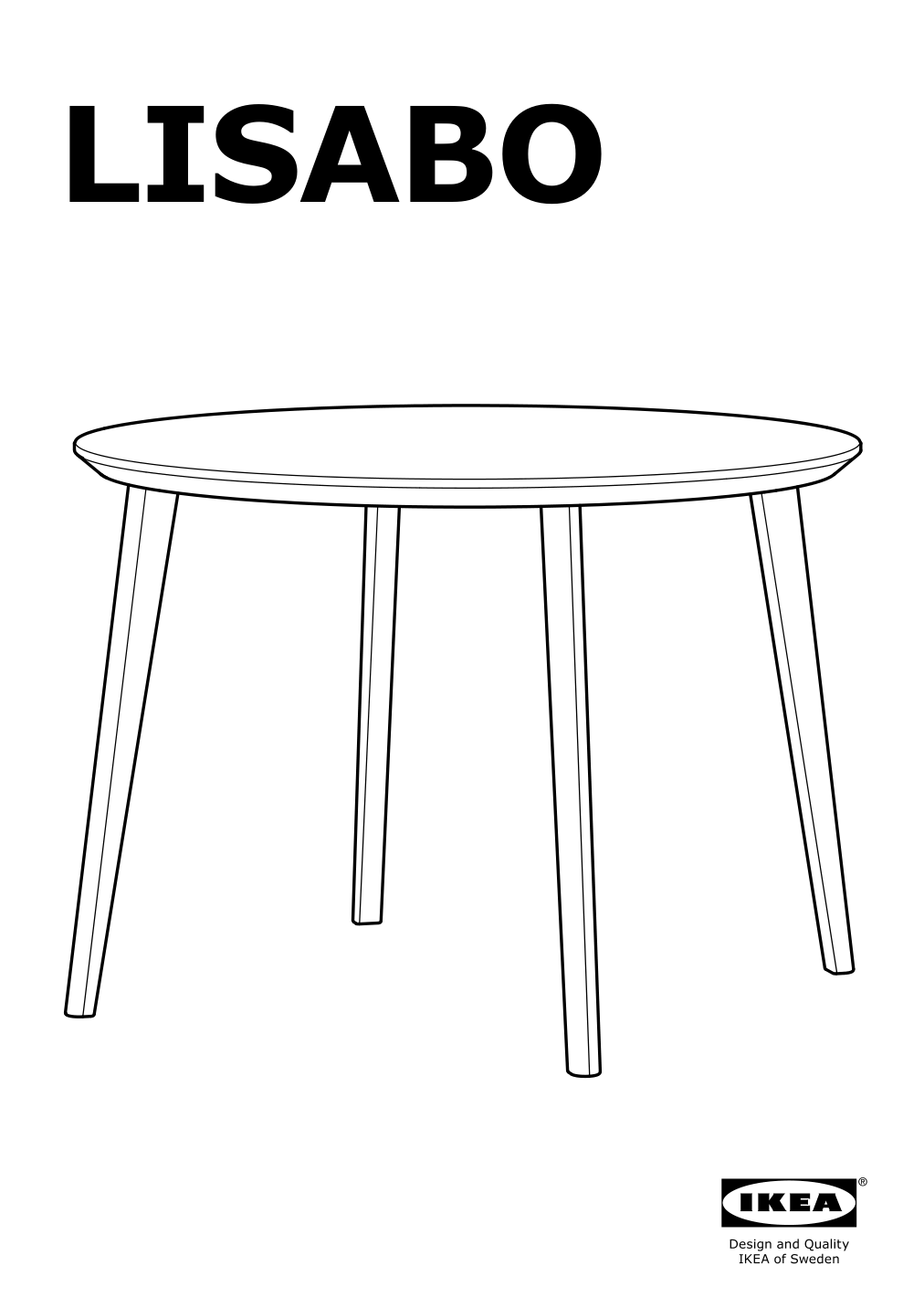 Assembly instructions for IKEA Lisabo table ash veneer | Page 1 - IKEA LISABO table 404.164.98