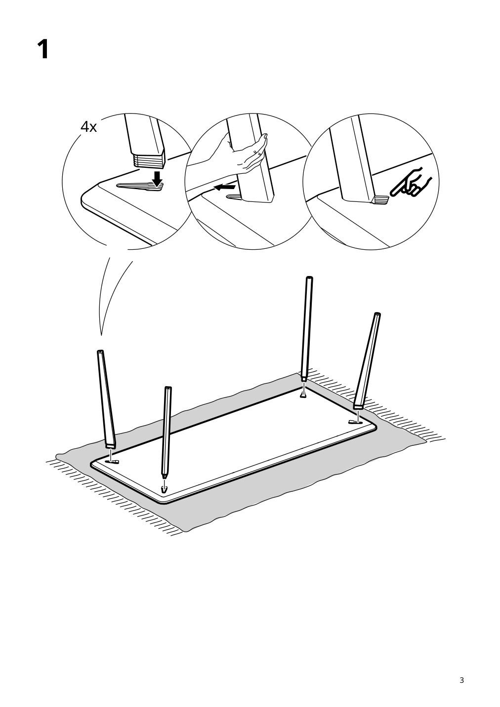 Assembly instructions for IKEA Lisabo table ash veneer | Page 3 - IKEA LISABO / KRYLBO table and 6 chairs 395.363.26