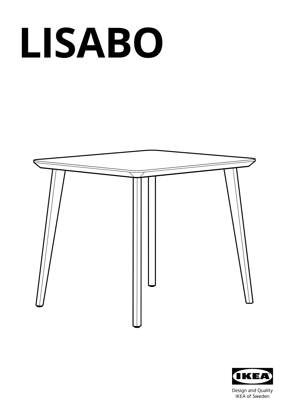 Assembly instructions for IKEA Lisabo table black | Page 1 - IKEA LISABO table 605.637.80