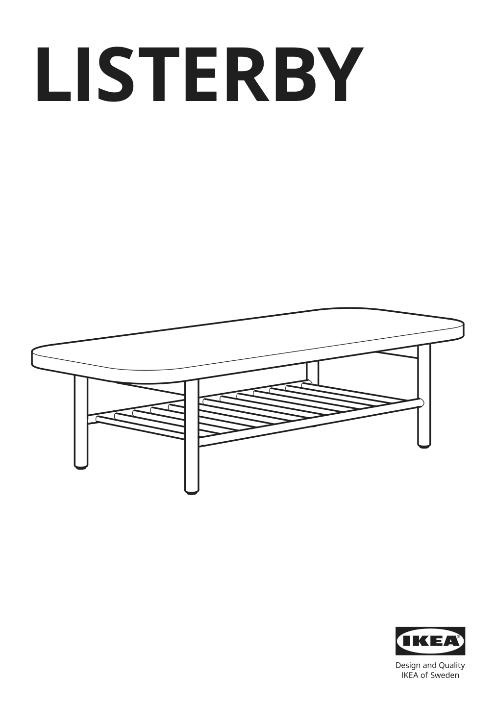 Assembly instructions for IKEA Listerby coffee table oak veneer | Page 1 - IKEA LISTERBY coffee table 305.139.04