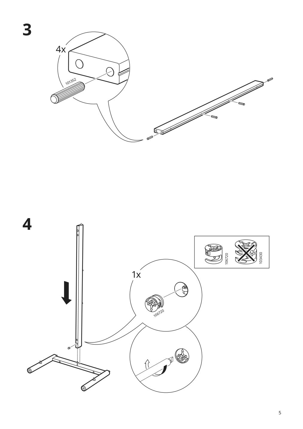 Assembly instructions for IKEA Listerby coffee table oak veneer | Page 5 - IKEA LISTERBY coffee table 305.139.04