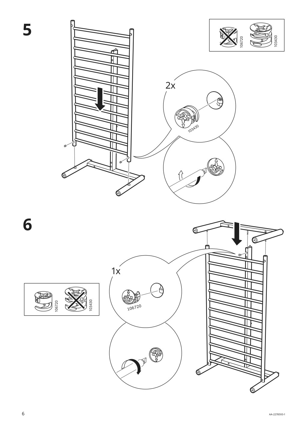 Assembly instructions for IKEA Listerby coffee table oak veneer | Page 6 - IKEA LISTERBY coffee table 305.139.04