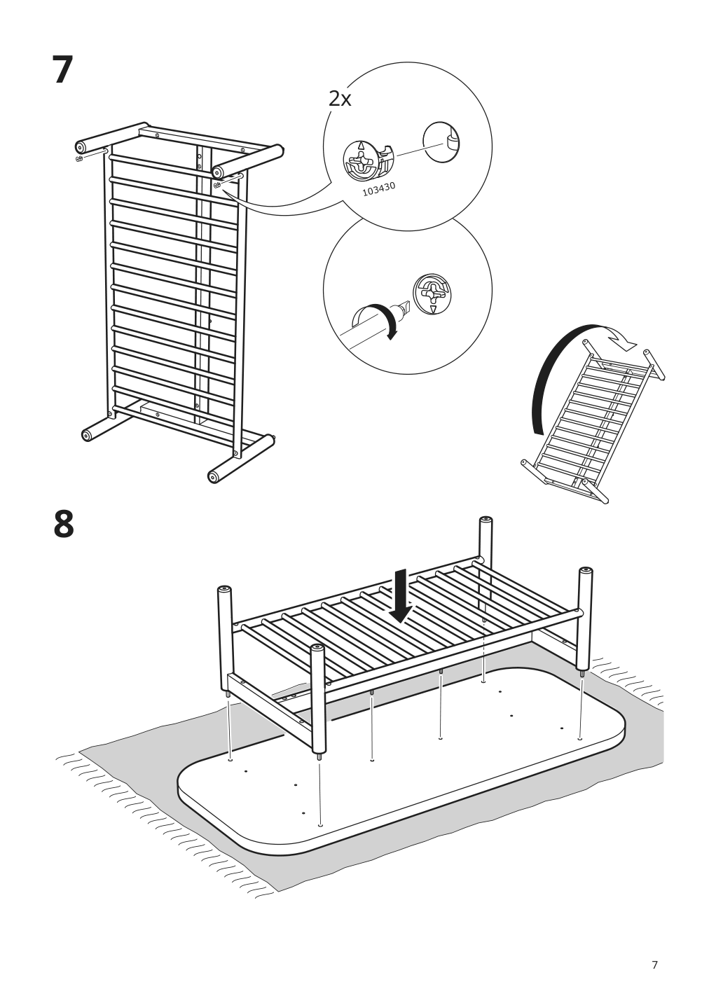 Assembly instructions for IKEA Listerby coffee table oak veneer | Page 7 - IKEA LISTERBY coffee table 305.139.04