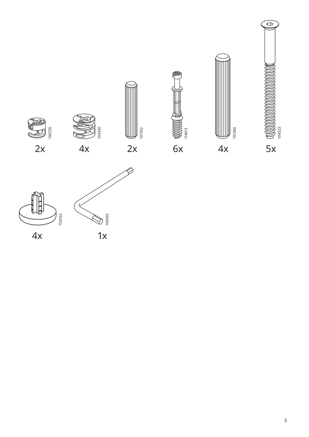 Assembly instructions for IKEA Listerby coffee table dark brown beech veneer | Page 3 - IKEA LISTERBY coffee table 405.622.44