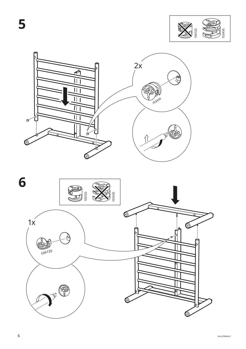 Assembly instructions for IKEA Listerby coffee table dark brown beech veneer | Page 6 - IKEA LISTERBY coffee table 405.622.44