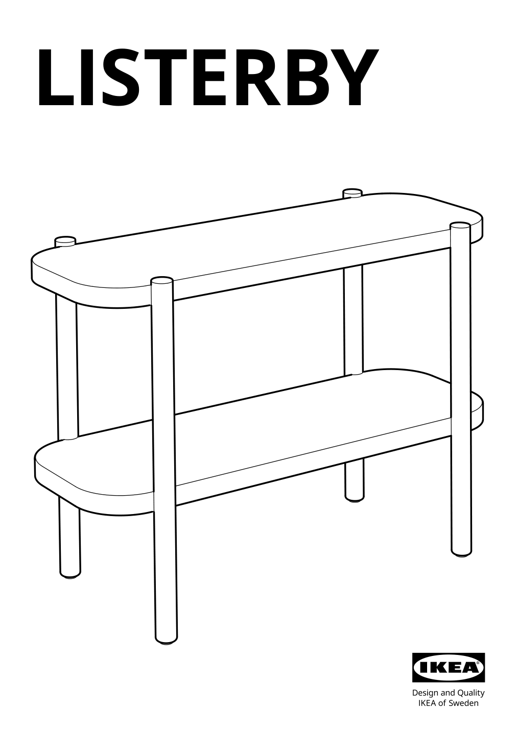 Assembly instructions for IKEA Listerby console table oak veneer | Page 1 - IKEA LISTERBY console table 505.153.27