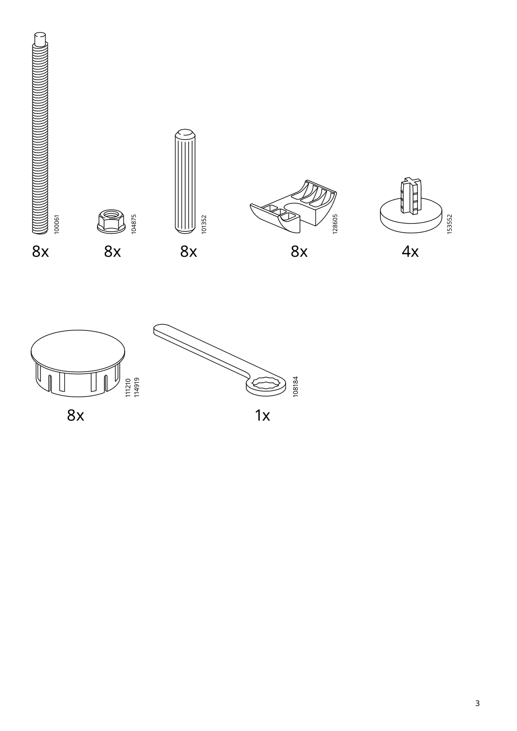 Assembly instructions for IKEA Listerby console table oak veneer | Page 3 - IKEA LISTERBY console table 505.153.27