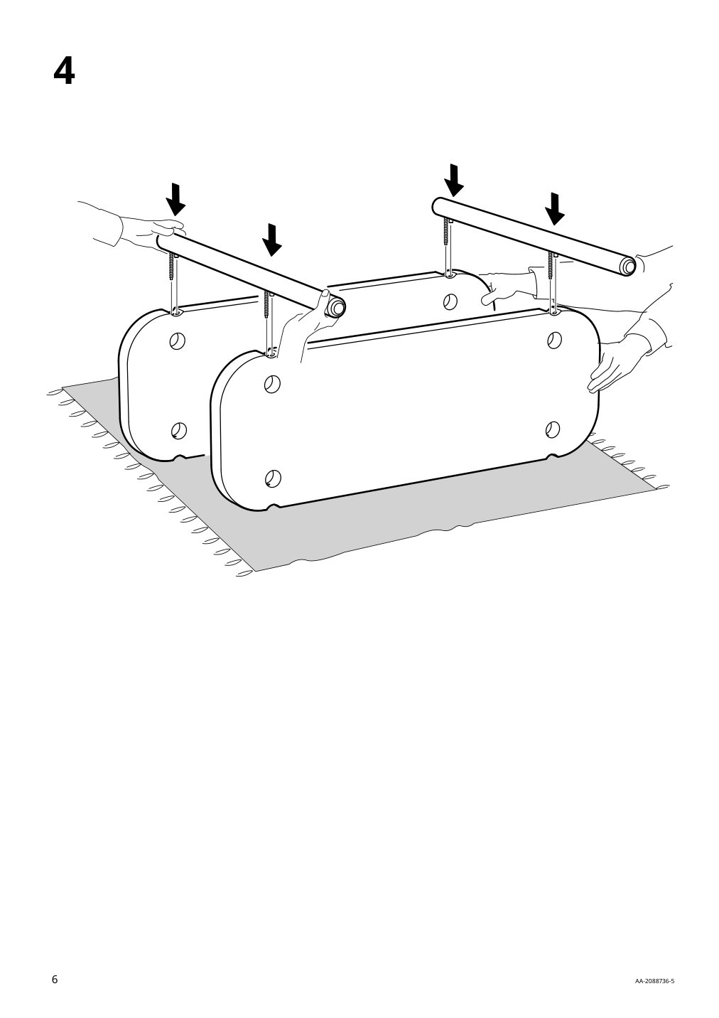 Assembly instructions for IKEA Listerby console table oak veneer | Page 6 - IKEA LISTERBY console table 505.153.27