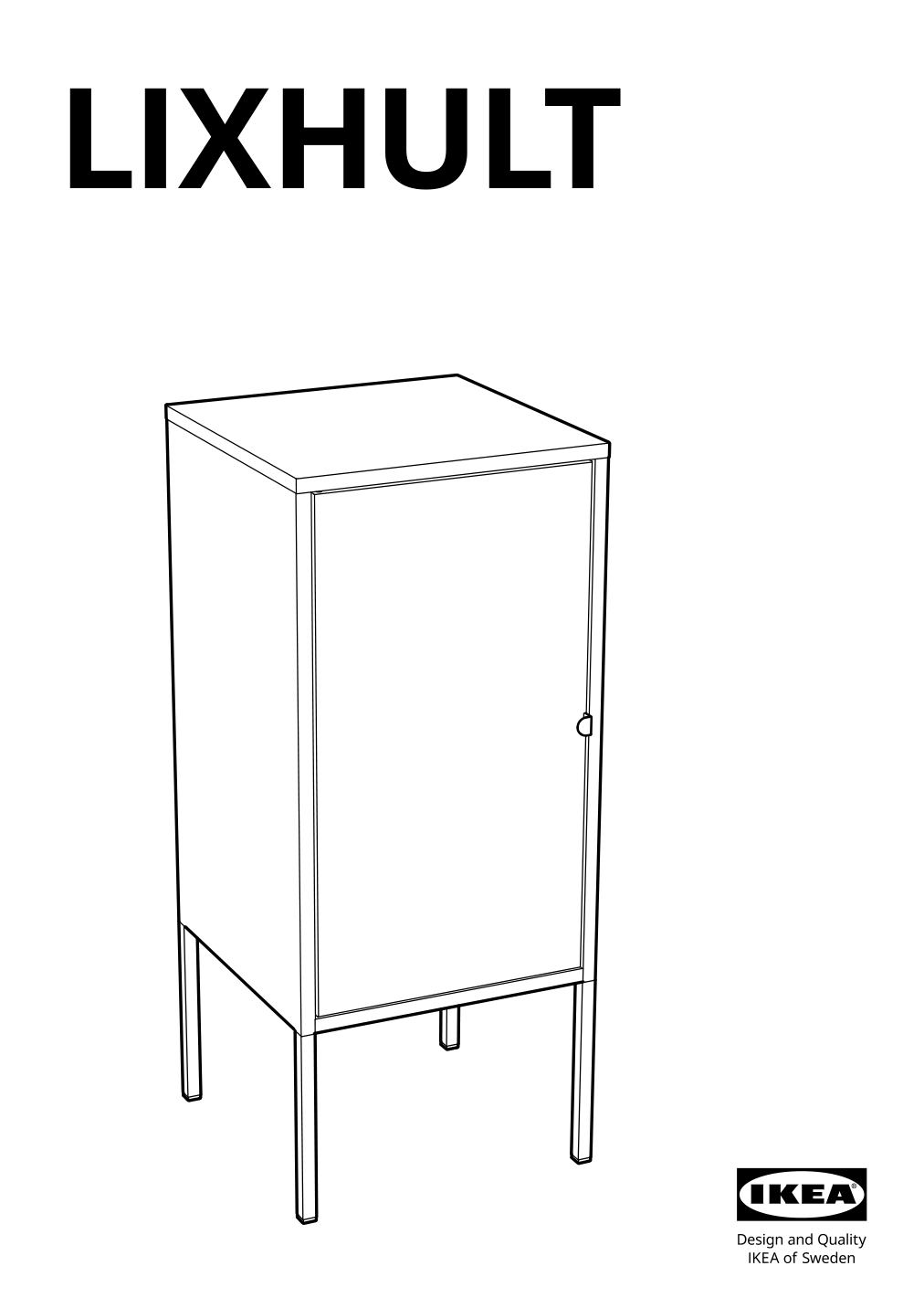 Assembly instructions for IKEA Lixhult cabinet metal anthracite | Page 1 - IKEA LIXHULT storage combination 793.883.62