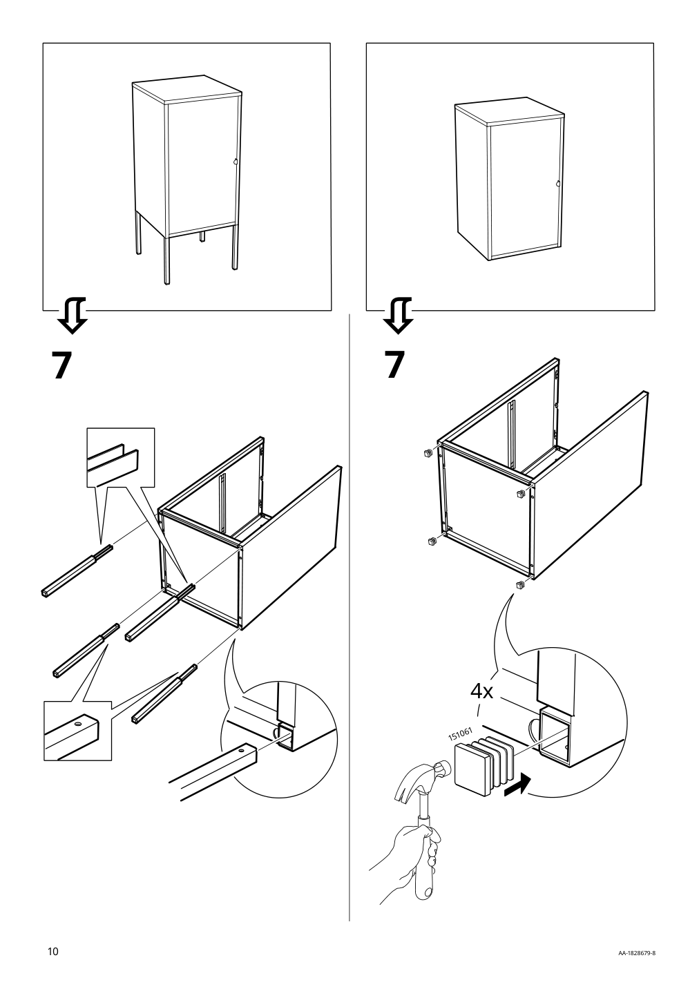 Assembly instructions for IKEA Lixhult cabinet metal anthracite | Page 10 - IKEA LIXHULT storage combination 793.883.62