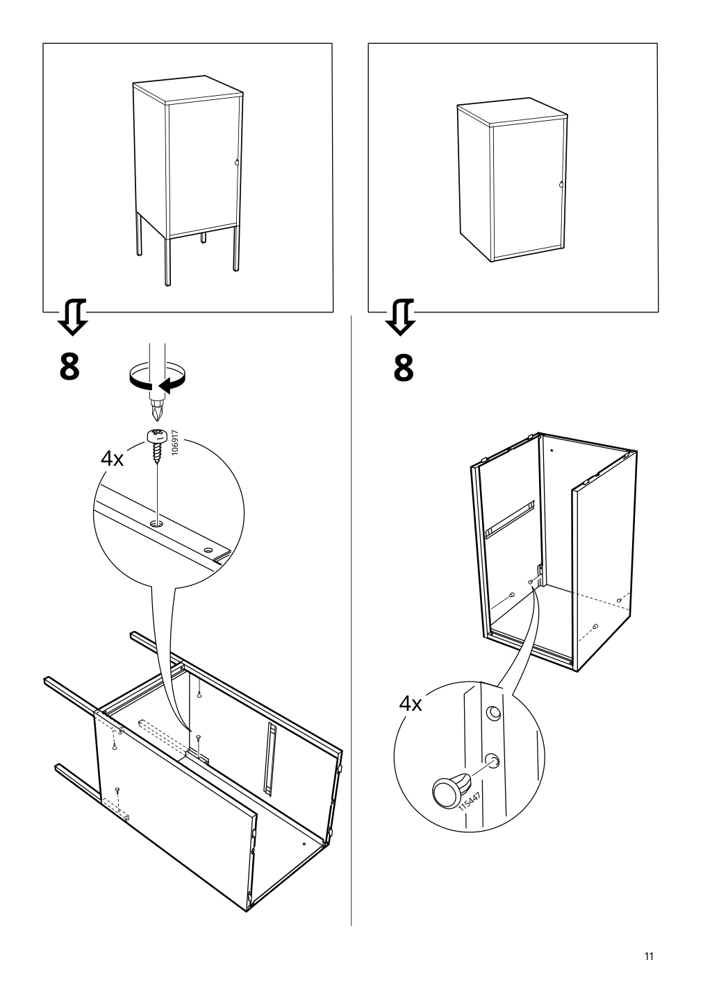 Assembly instructions for IKEA Lixhult cabinet metal anthracite | Page 11 - IKEA LIXHULT storage combination 793.883.62