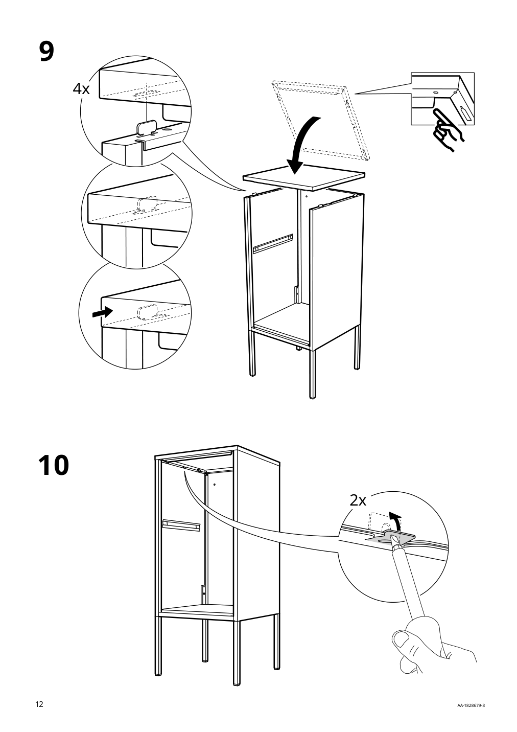 Assembly instructions for IKEA Lixhult cabinet metal anthracite | Page 12 - IKEA LIXHULT storage combination 793.883.62