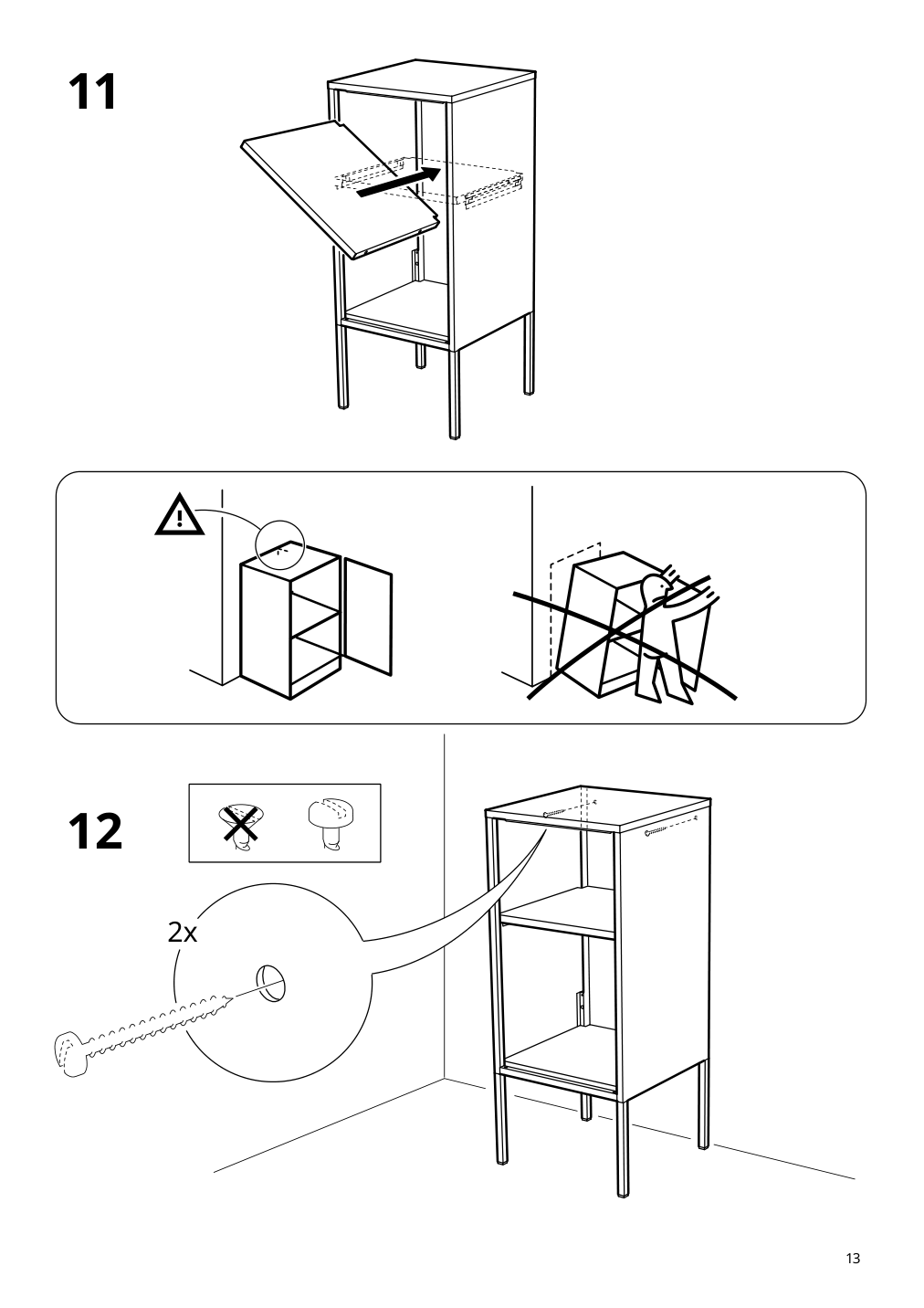 Assembly instructions for IKEA Lixhult cabinet metal anthracite | Page 13 - IKEA LIXHULT storage combination 793.883.62