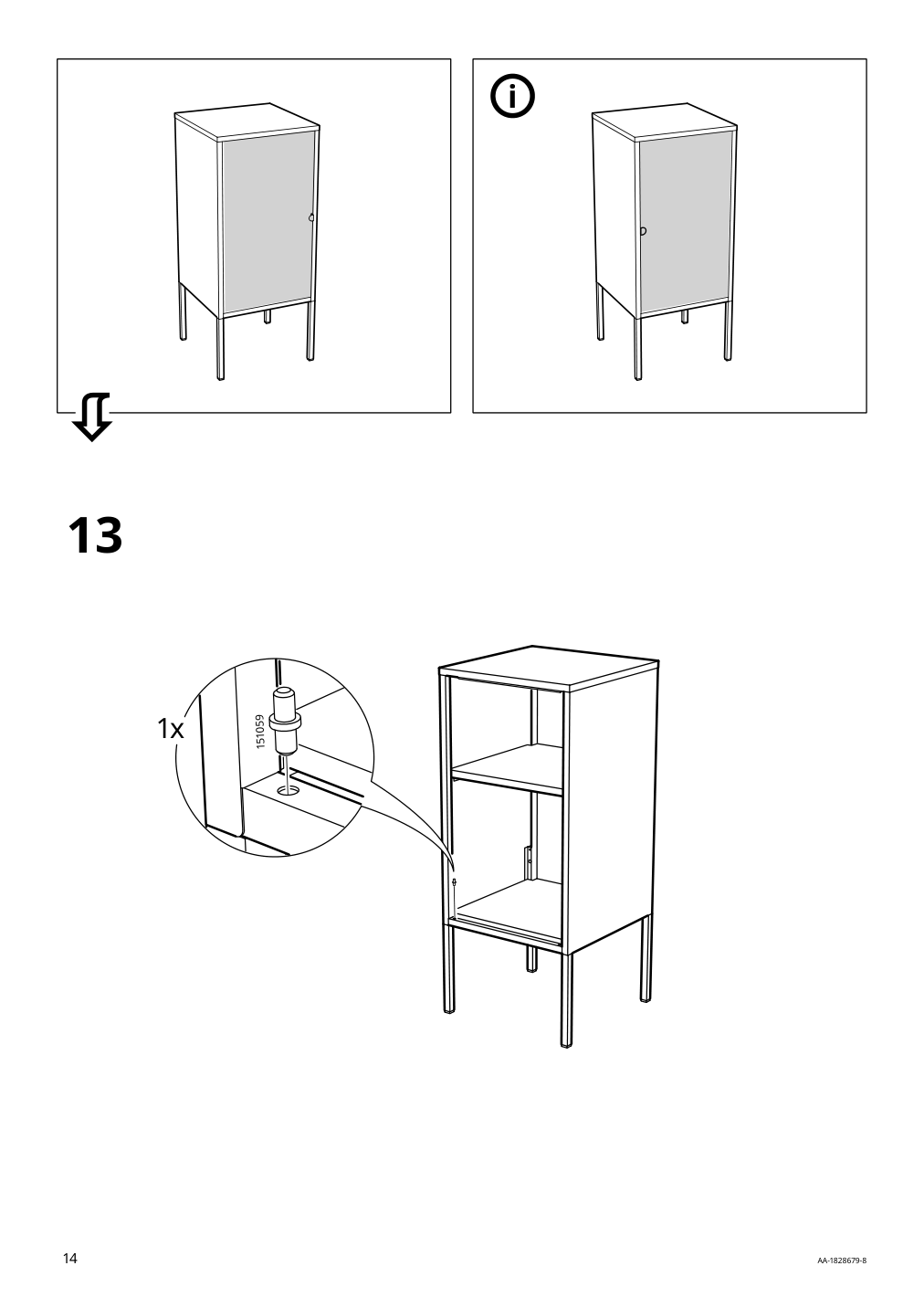 Assembly instructions for IKEA Lixhult cabinet metal anthracite | Page 14 - IKEA LIXHULT storage combination 793.883.62