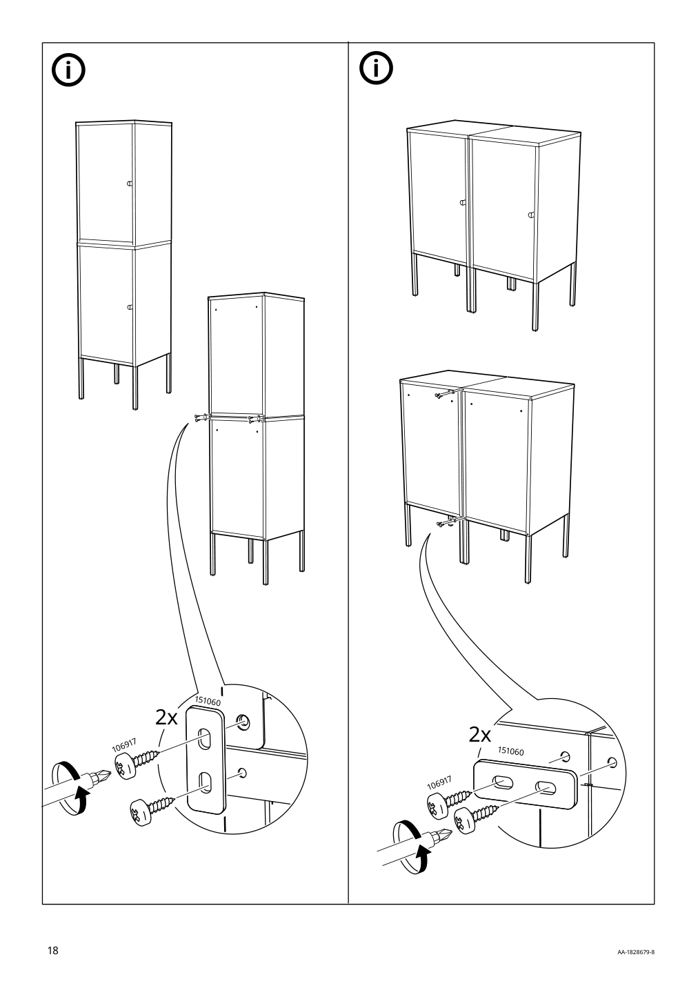 Assembly instructions for IKEA Lixhult cabinet metal anthracite | Page 18 - IKEA LIXHULT storage combination 793.883.62