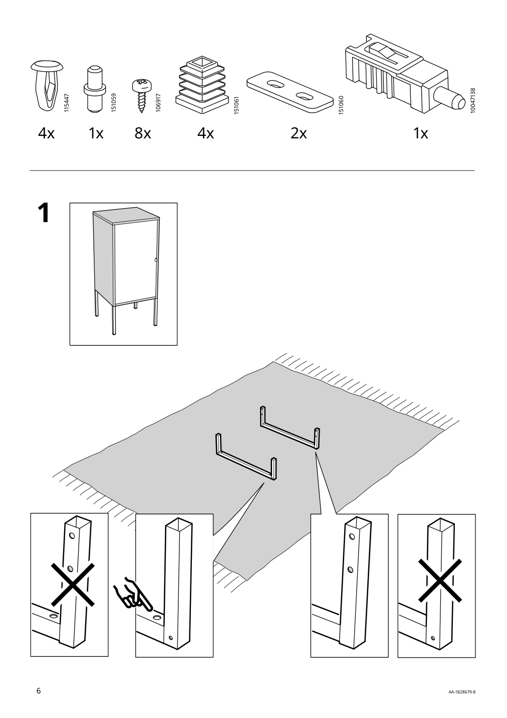 Assembly instructions for IKEA Lixhult cabinet metal anthracite | Page 6 - IKEA LIXHULT storage combination 793.883.62