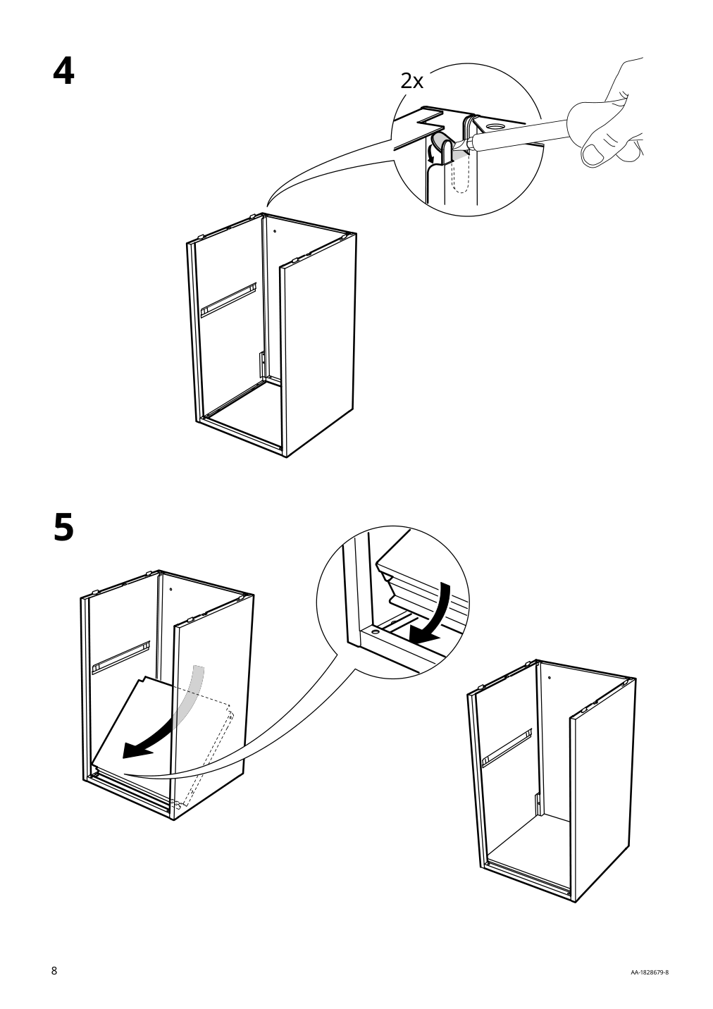 Assembly instructions for IKEA Lixhult cabinet metal anthracite | Page 8 - IKEA LIXHULT storage combination 793.883.62