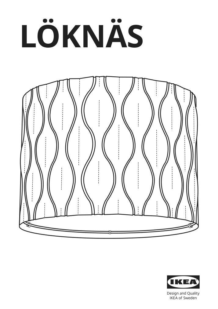 Assembly instructions for IKEA Loeknaes lamp shade blue silver color | Page 1 - IKEA LÖKNÄS lamp shade 304.062.25