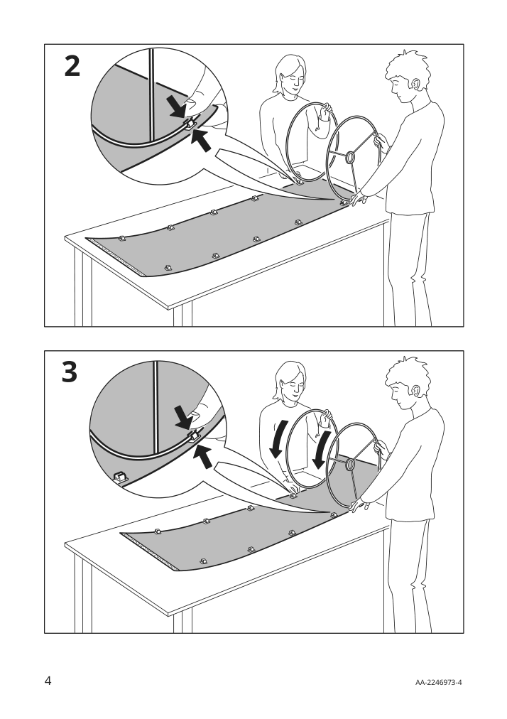 Assembly instructions for IKEA Loeknaes lamp shade blue silver color | Page 4 - IKEA LÖKNÄS lamp shade 304.062.25