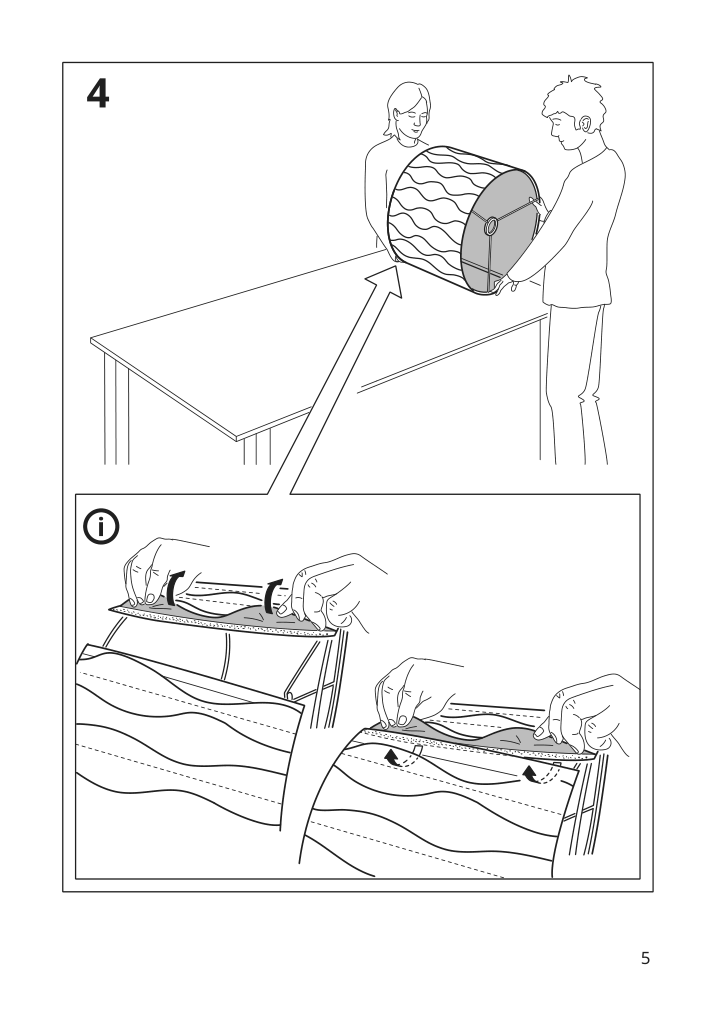 Assembly instructions for IKEA Loeknaes lamp shade blue silver color | Page 5 - IKEA LÖKNÄS lamp shade 304.062.25