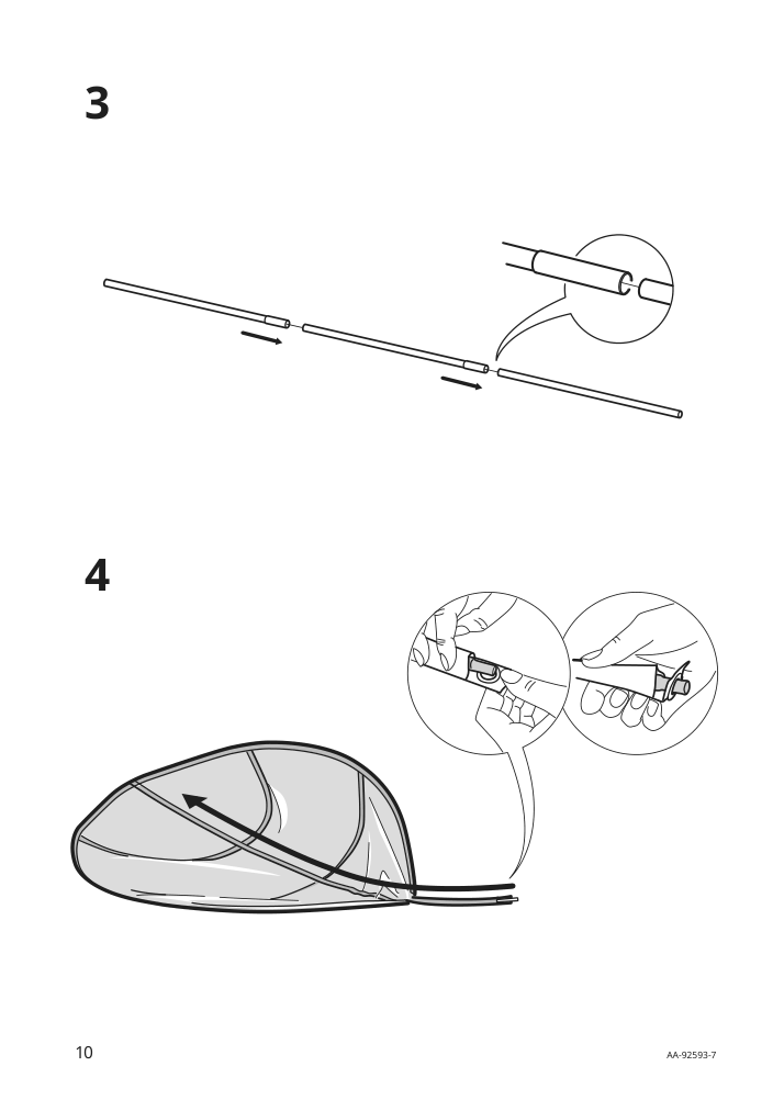 Assembly instructions for IKEA Loeva bed canopy leaf green | Page 10 - IKEA LÖVA bed canopy 805.421.26