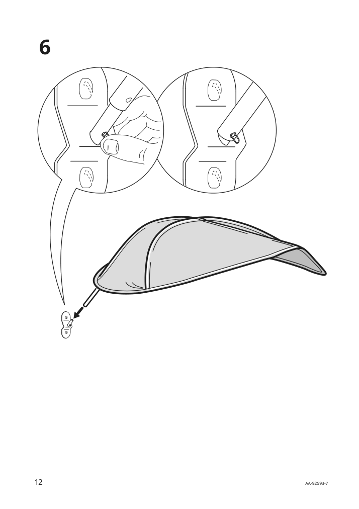 Assembly instructions for IKEA Loeva bed canopy leaf green | Page 12 - IKEA LÖVA bed canopy 805.421.26