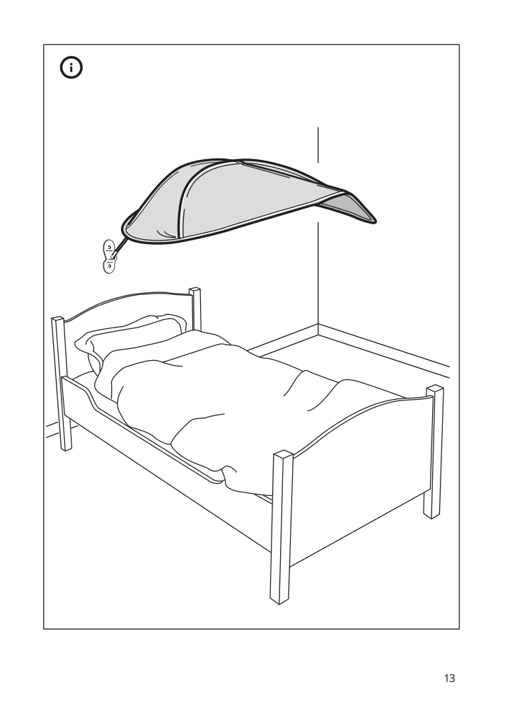 Assembly instructions for IKEA Loeva bed canopy leaf green | Page 13 - IKEA LÖVA bed canopy 805.421.26