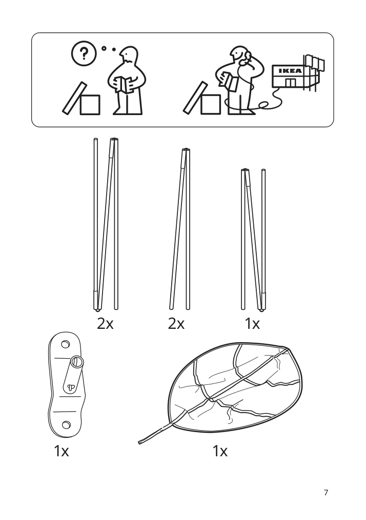 Assembly instructions for IKEA Loeva bed canopy leaf green | Page 7 - IKEA LÖVA bed canopy 805.421.26