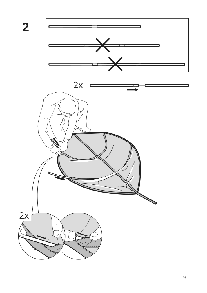 Assembly instructions for IKEA Loeva bed canopy leaf green | Page 9 - IKEA LÖVA bed canopy 805.421.26