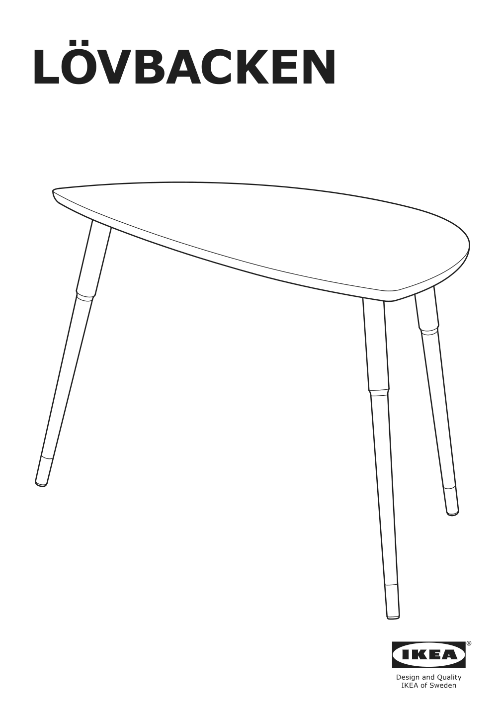 Assembly instructions for IKEA Loevbacken side table orange | Page 1 - IKEA LÖVBACKEN side table 305.571.01