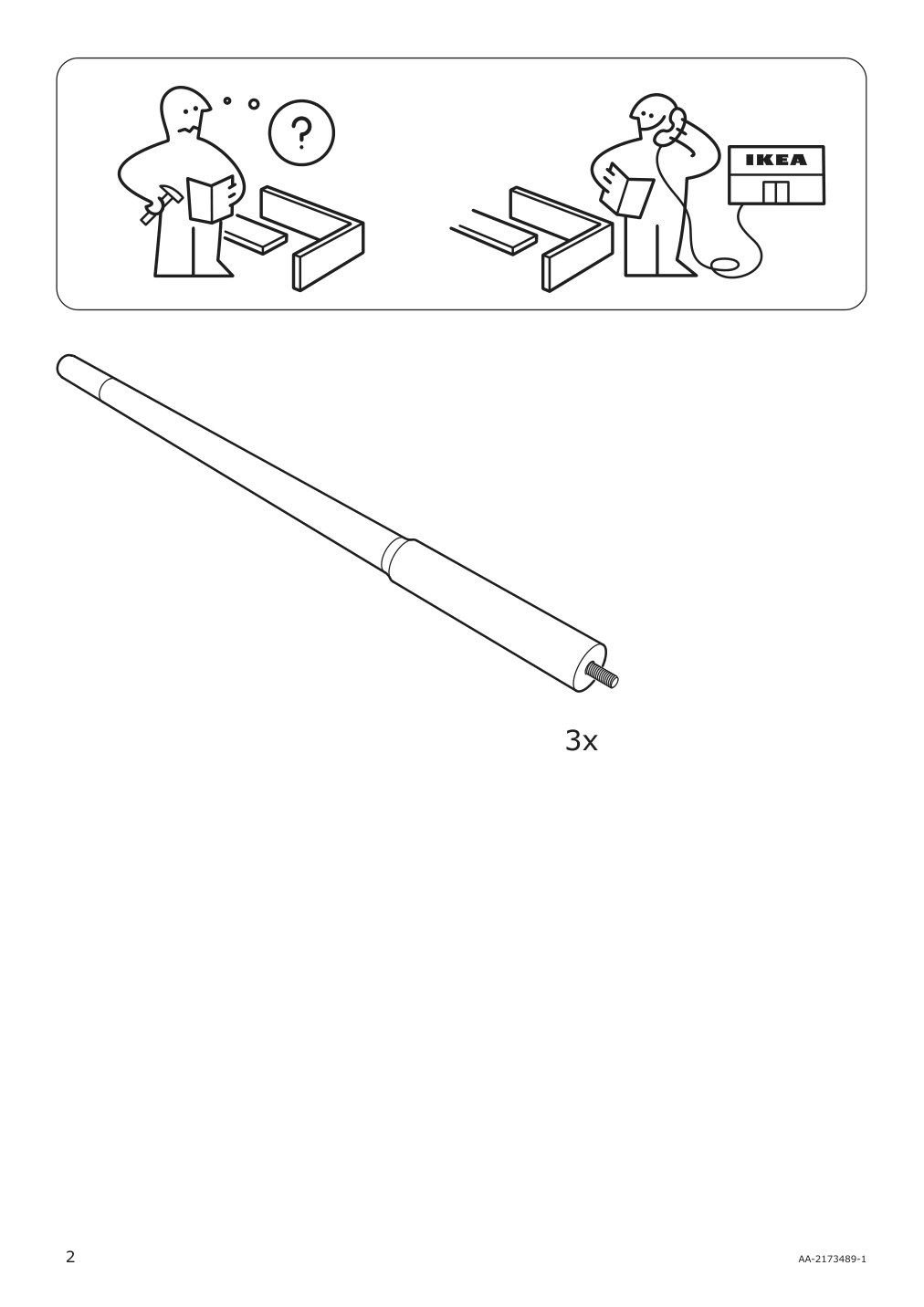 Assembly instructions for IKEA Loevbacken side table orange | Page 2 - IKEA LÖVBACKEN side table 305.571.01