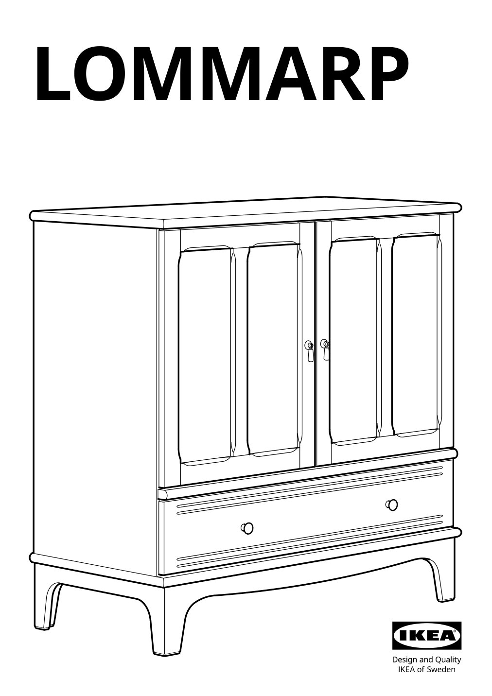 Assembly instructions for IKEA Lommarp cabinet light beige | Page 1 - IKEA LOMMARP cabinet 104.369.97