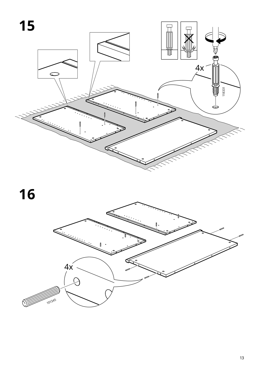 Assembly instructions for IKEA Lommarp cabinet light beige | Page 13 - IKEA LOMMARP cabinet 104.369.97