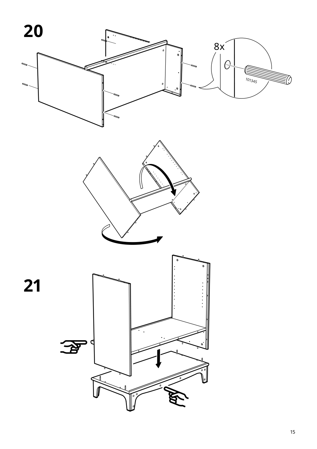 Assembly instructions for IKEA Lommarp cabinet light beige | Page 15 - IKEA LOMMARP cabinet 104.369.97