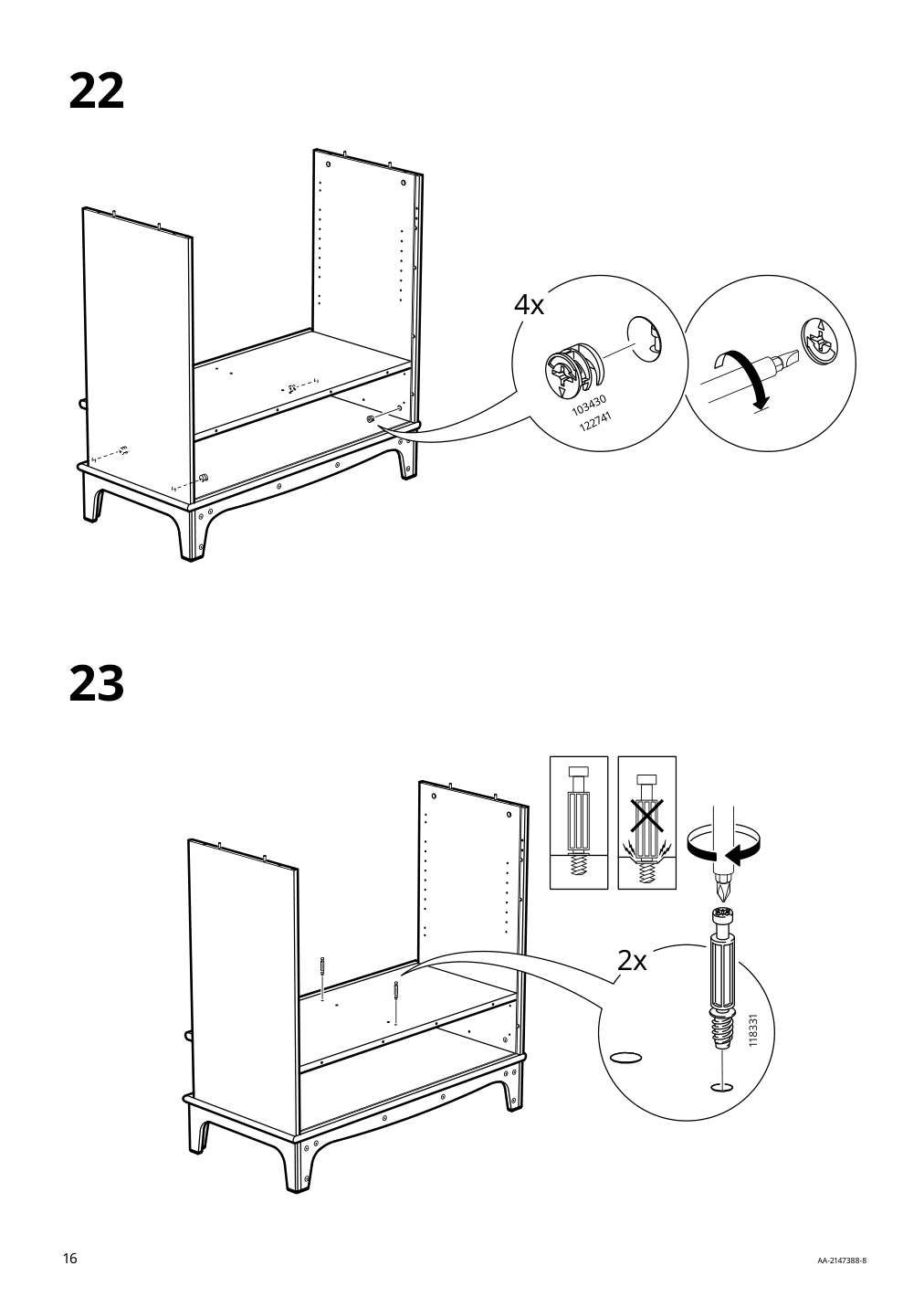 Assembly instructions for IKEA Lommarp cabinet dark blue green | Page 16 - IKEA LOMMARP cabinet 804.154.68