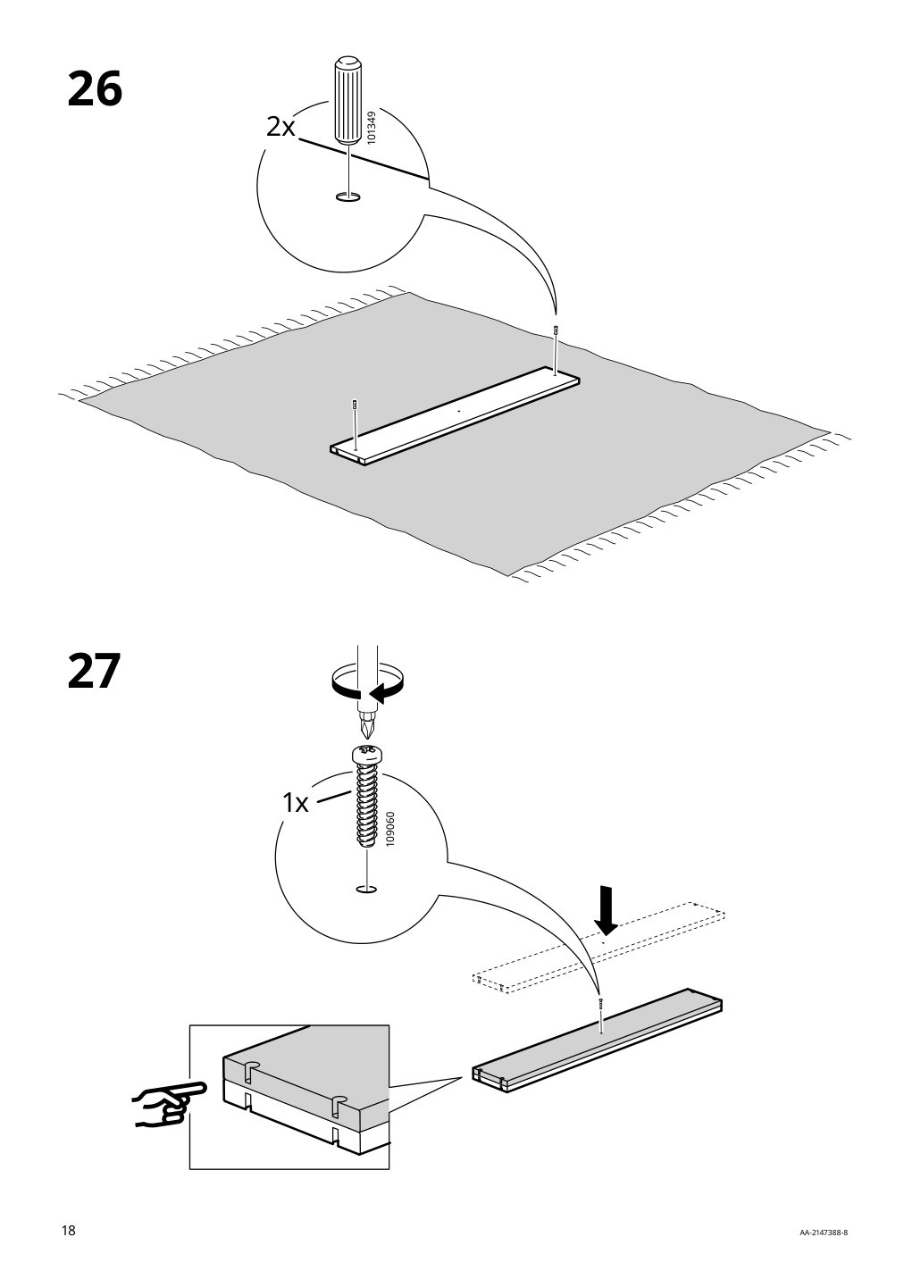 Assembly instructions for IKEA Lommarp cabinet dark blue green | Page 18 - IKEA LOMMARP cabinet 804.154.68