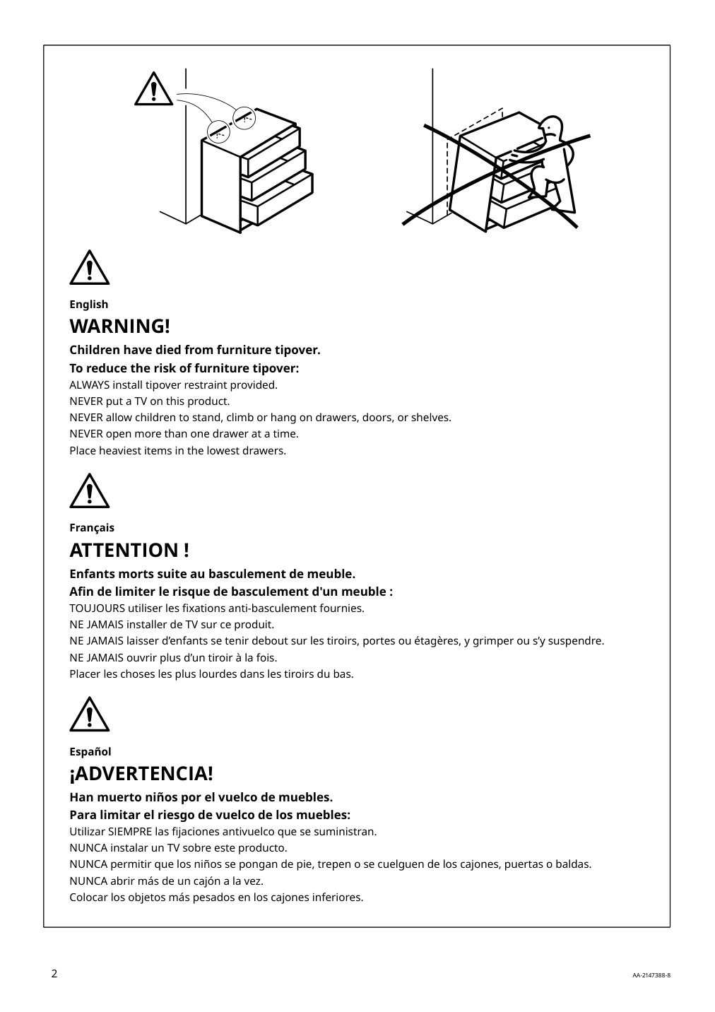 Assembly instructions for IKEA Lommarp cabinet dark blue green | Page 2 - IKEA LOMMARP cabinet 804.154.68