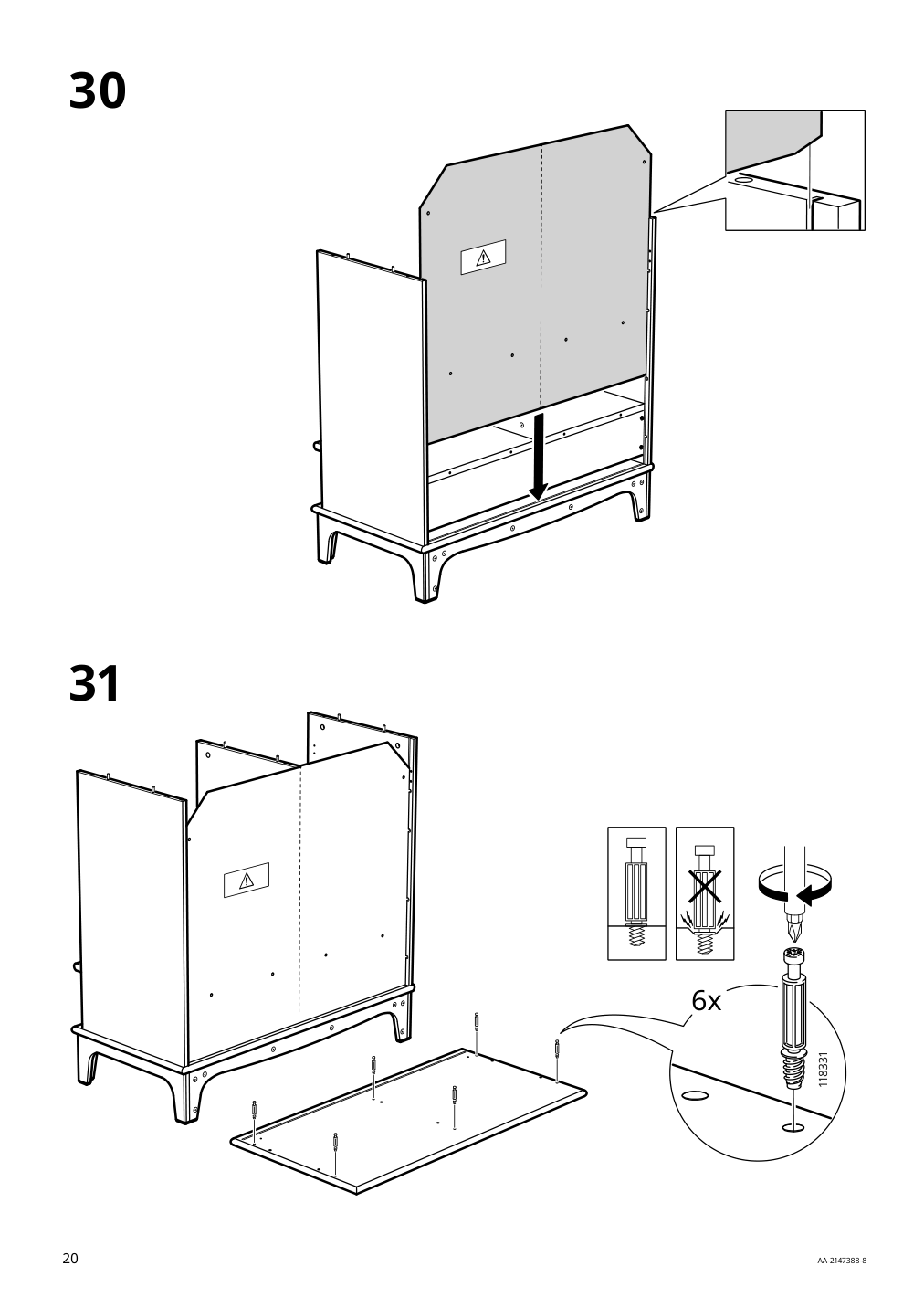 Assembly instructions for IKEA Lommarp cabinet dark blue green | Page 20 - IKEA LOMMARP cabinet 804.154.68