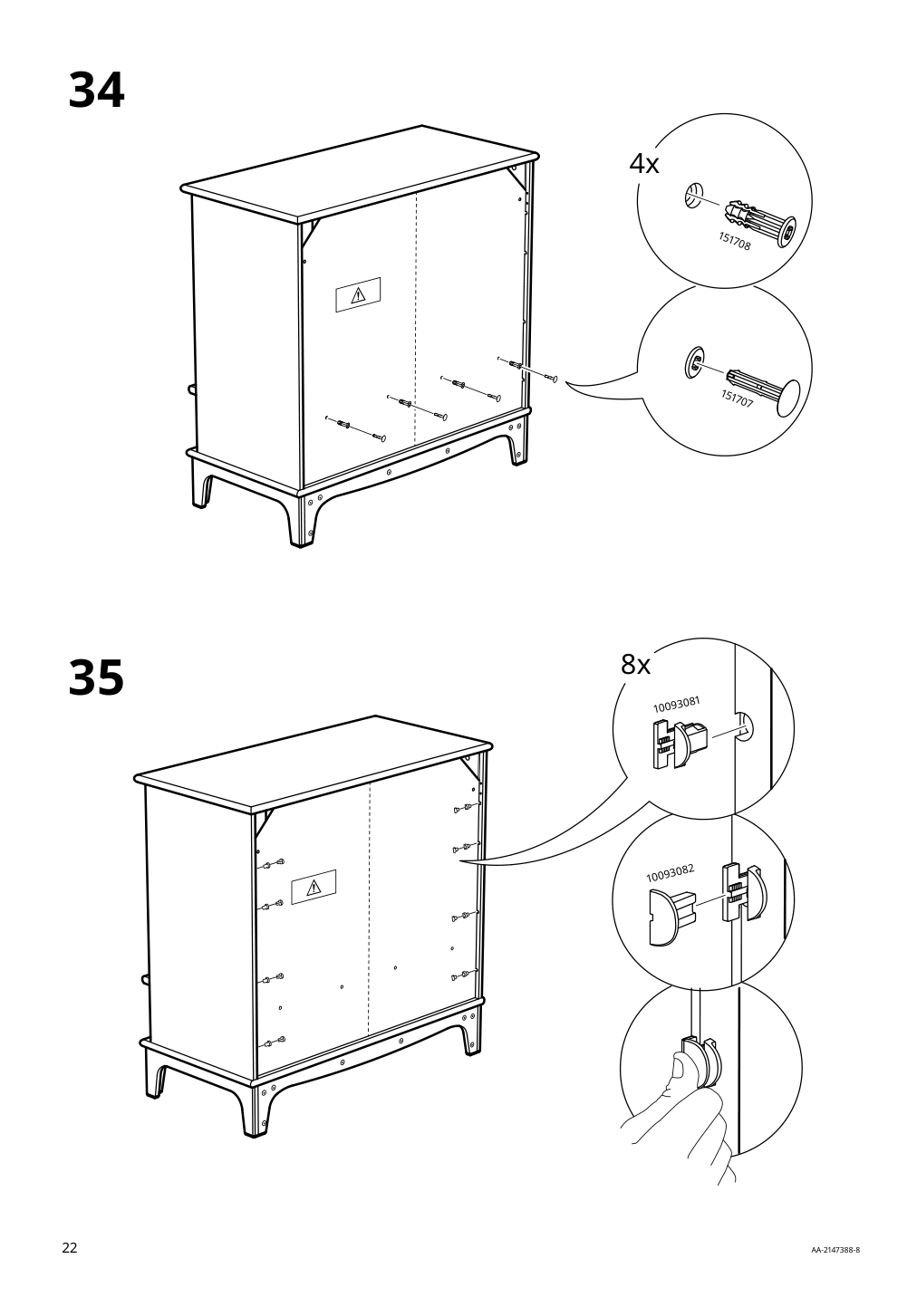 Assembly instructions for IKEA Lommarp cabinet dark blue green | Page 22 - IKEA LOMMARP cabinet 804.154.68