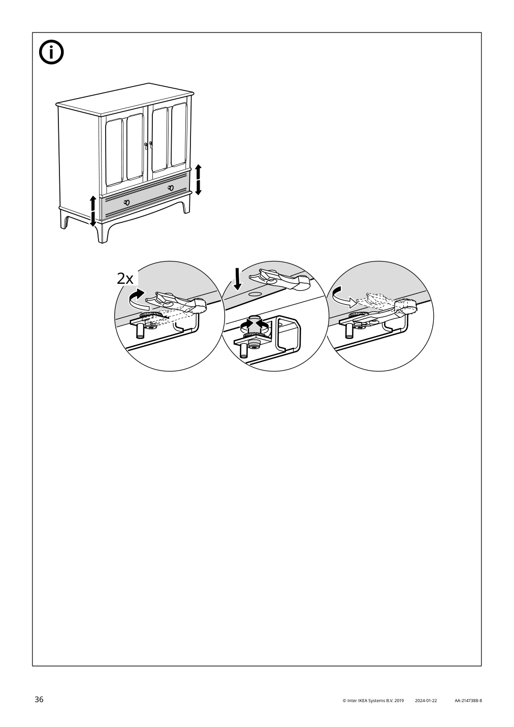 Assembly instructions for IKEA Lommarp cabinet dark blue green | Page 36 - IKEA LOMMARP cabinet 804.154.68