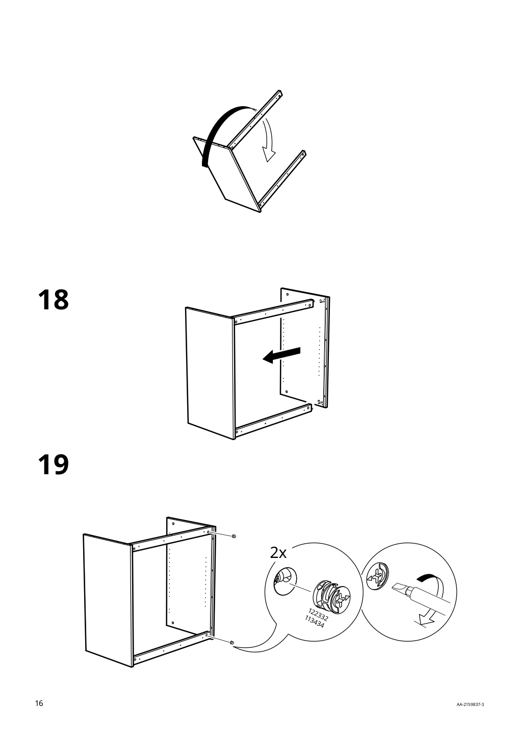 Assembly instructions for IKEA Lommarp cabinet with glass doors dark blue green | Page 16 - IKEA LOMMARP/BJÖRKBERGET desk and storage combination 594.365.47