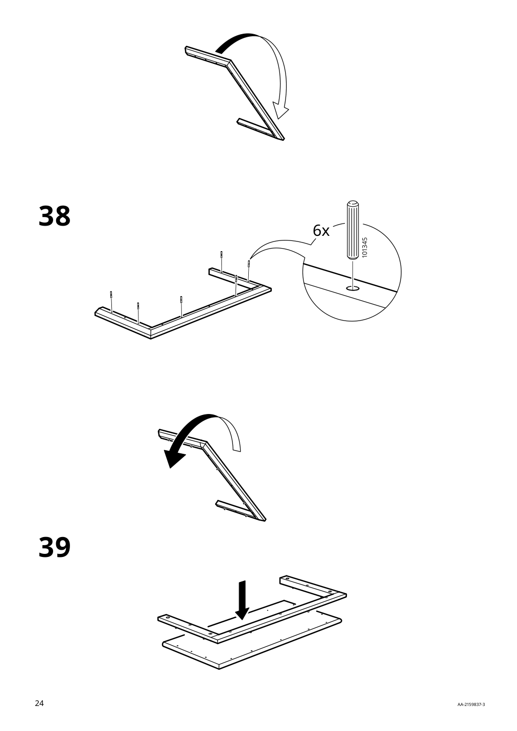 Assembly instructions for IKEA Lommarp cabinet with glass doors dark blue green | Page 24 - IKEA LOMMARP/BJÖRKBERGET desk and storage combination 594.365.47