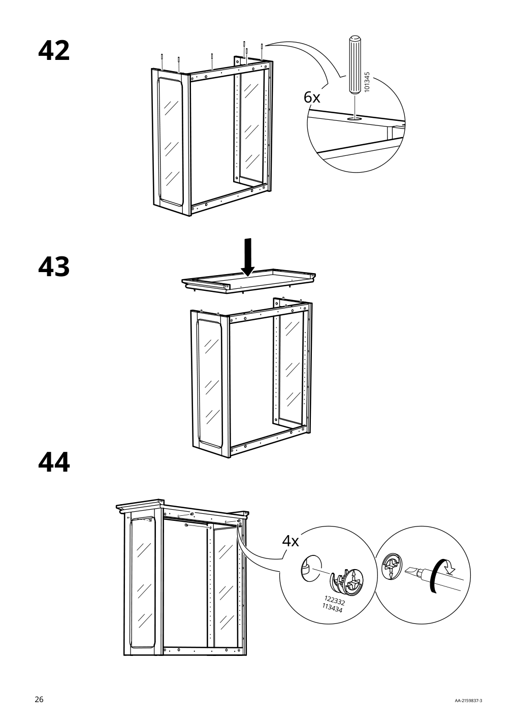 Assembly instructions for IKEA Lommarp cabinet with glass doors dark blue green | Page 26 - IKEA LOMMARP/BJÖRKBERGET desk and storage combination 594.365.47