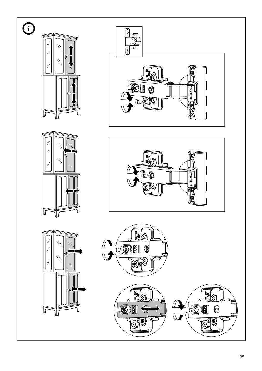 Assembly instructions for IKEA Lommarp cabinet with glass doors dark blue green | Page 35 - IKEA LOMMARP/BJÖRKBERGET desk and storage combination 594.365.47