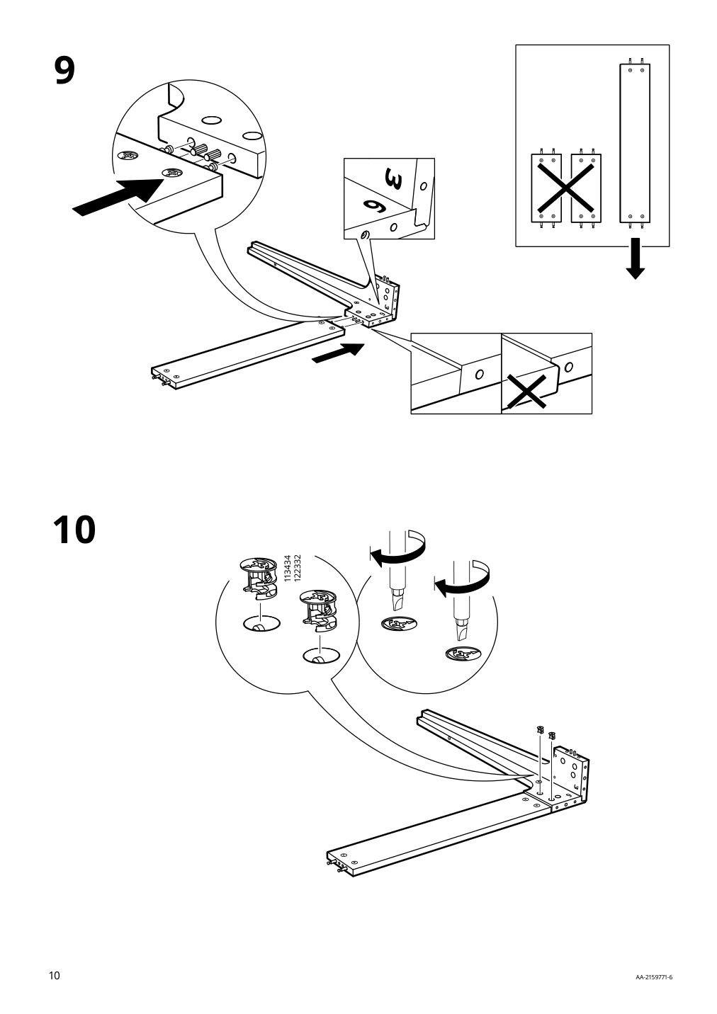 Assembly instructions for IKEA Lommarp desk dark blue green | Page 10 - IKEA LOMMARP/BJÖRKBERGET desk and storage combination 594.365.47