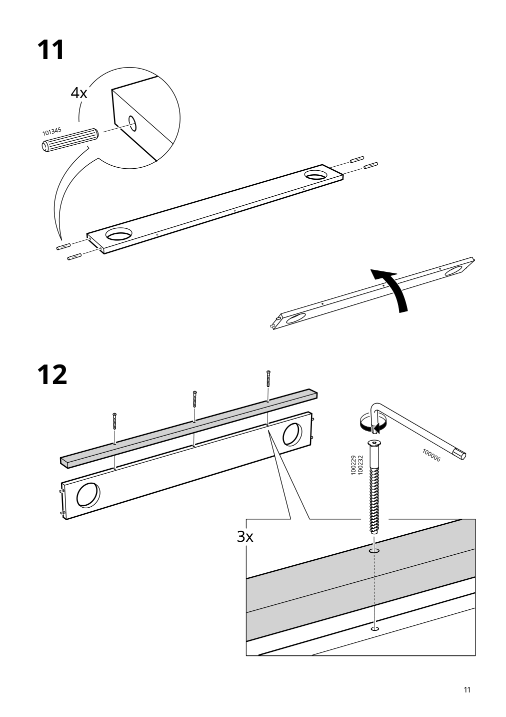 Assembly instructions for IKEA Lommarp desk dark blue green | Page 11 - IKEA LOMMARP/BJÖRKBERGET desk and storage combination 594.365.47