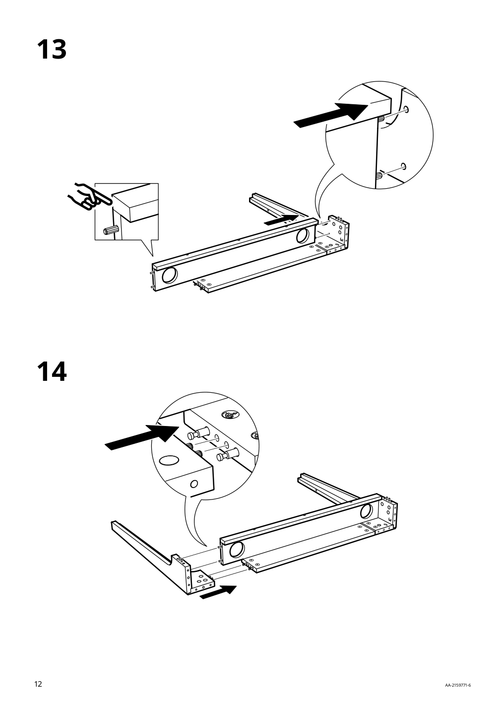 Assembly instructions for IKEA Lommarp desk dark blue green | Page 12 - IKEA LOMMARP/BJÖRKBERGET desk and storage combination 594.365.47